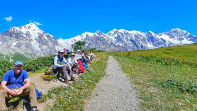 Taking a break on the Transcaucasian Trail, Georgia | Gesine Cheung