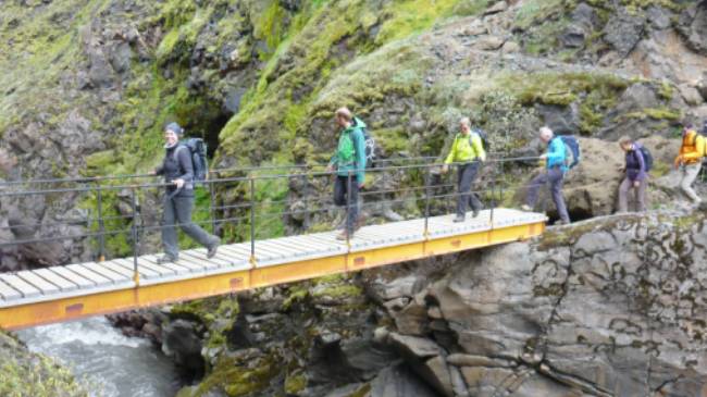 Canyon bridge crossing