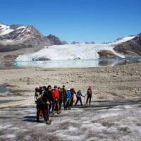 Hiking in the Ammassalik fjord system Greenland