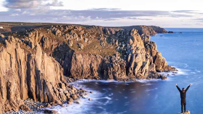 Happy Hiker at Lands' End | Aaron Jenkin