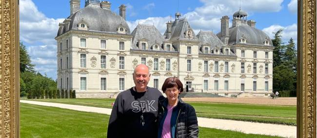A picture perfect scene in front of the Chateau de Cheverny in France | Merilyn O'Kane