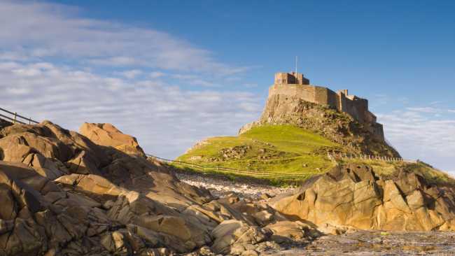 Lindisfarne in Northumberland, seen from the rock pools | Dave Head