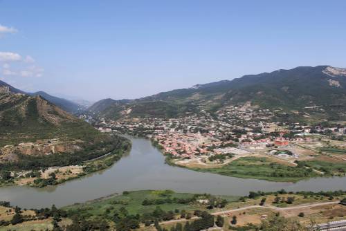 Views over Mtskheta from the Jvari Monastery&#160;-&#160;<i>Photo:&#160;Julie Haber</i>