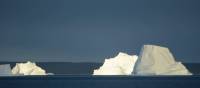 Sunset over icebergs, Syd Kap, Greenland