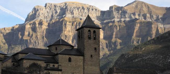 Torla in Spain is the gateway to the Parque Nacional de Ordesa and Monte Perdido