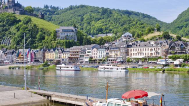 The town of Cochem on the Moselle River