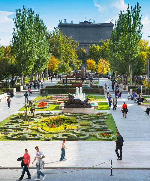Activity in the town of Yerevan